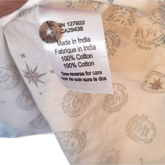 Mountain Khakis Relaxed Fit White Compass Motif Shirt - Picture 6 of 6